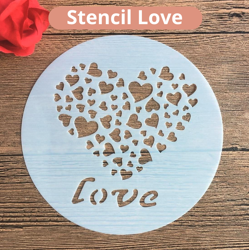 Stencil Love 6" (15cm)