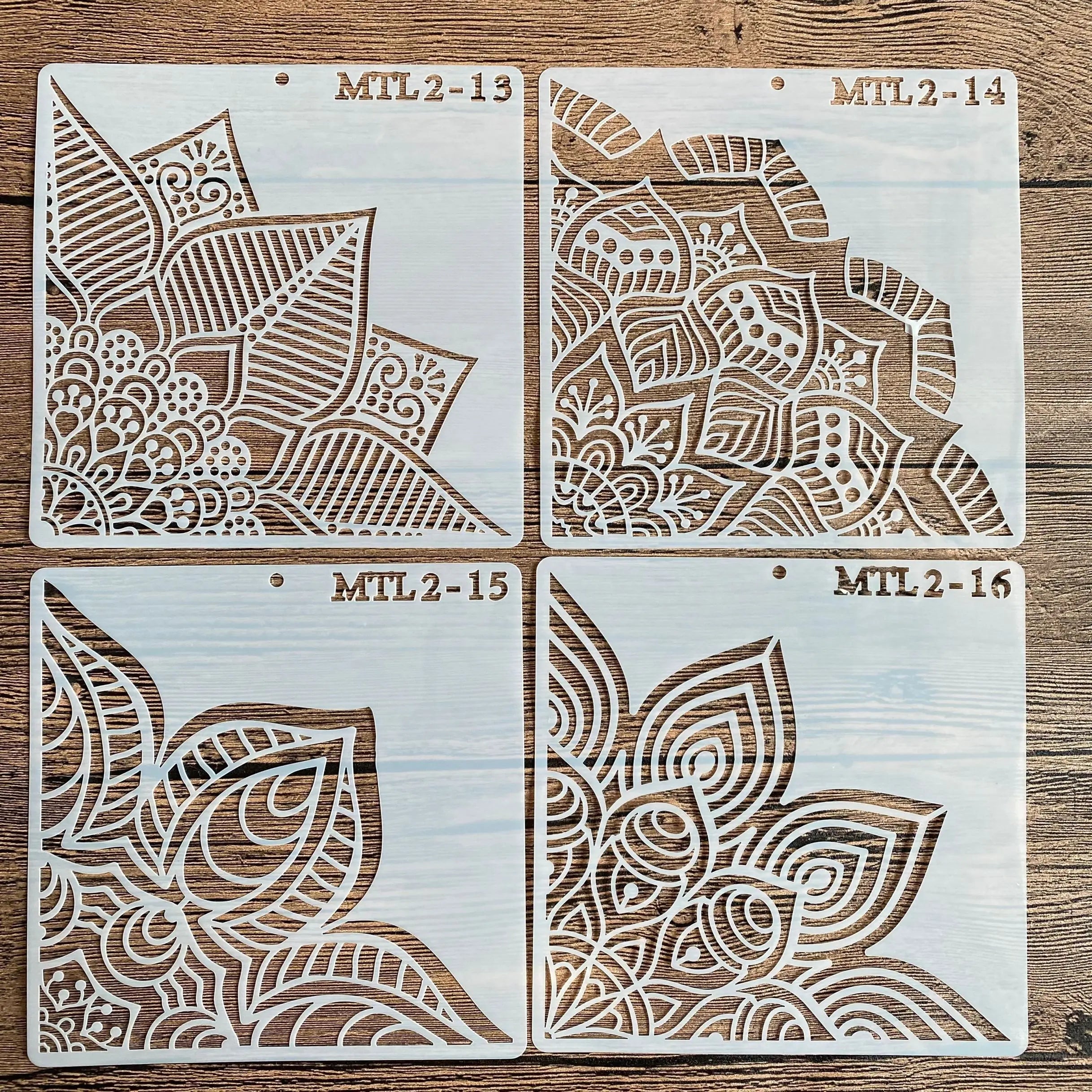 (4pcs) Stencil Viya 5.9"x5.9" (15x15cm)