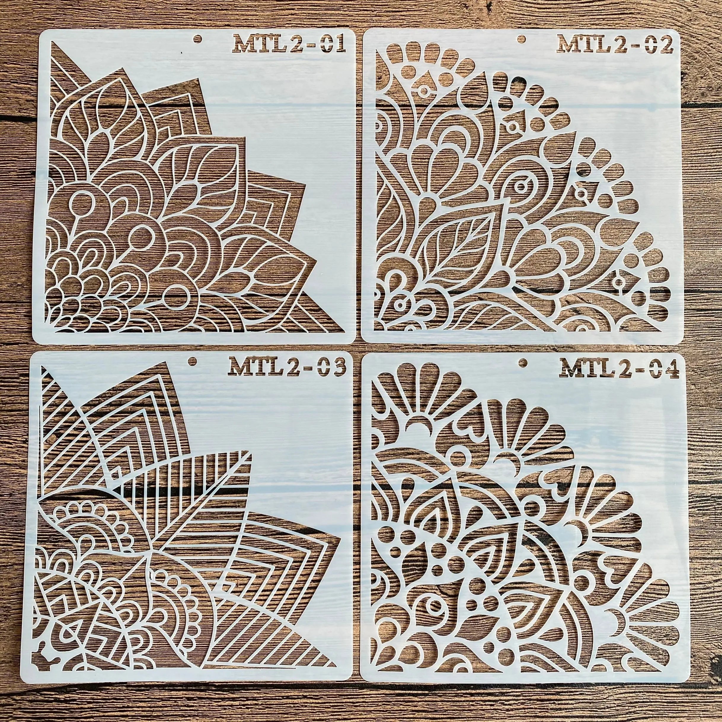 (4pcs) Stencil Tiya 5.9"x5.9" (15x15cm)